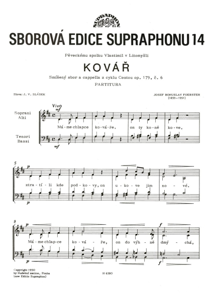 Kovář (smíšený sbor a cappella z cyklu Cestou) op. 179, č. 6