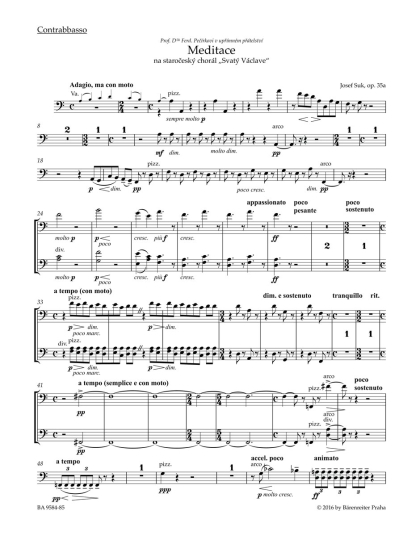Meditace na staročeský chorál Svatý Václave op. 35a