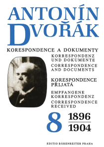 Antonín Dvořák - Korespondence a dokumenty 8